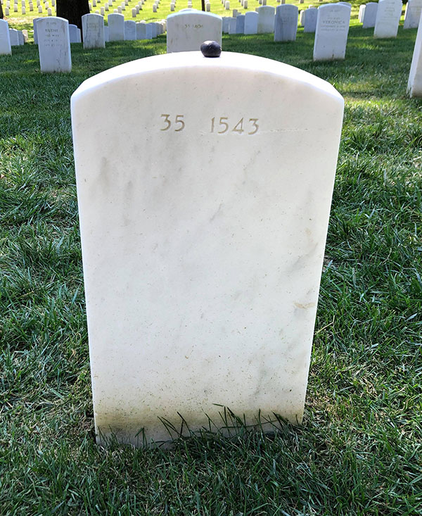 John H. Glenn Jr. headstone, back