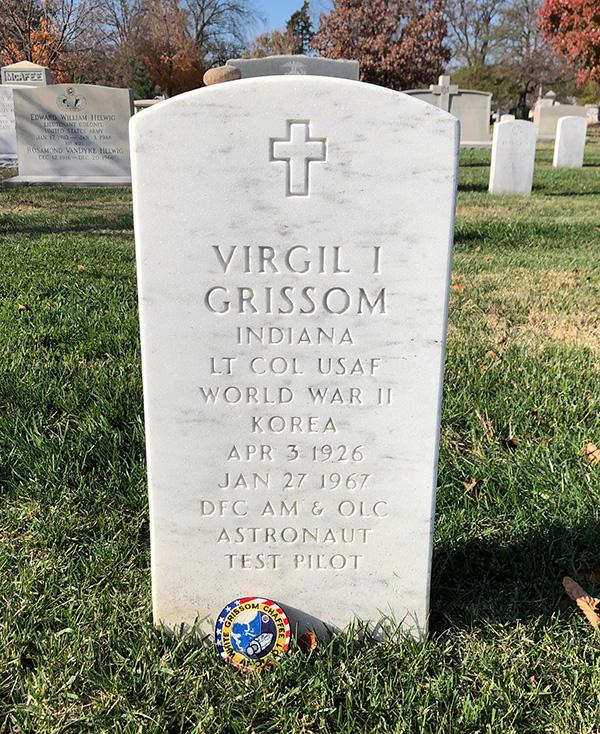 Gus Grissom headstone, front