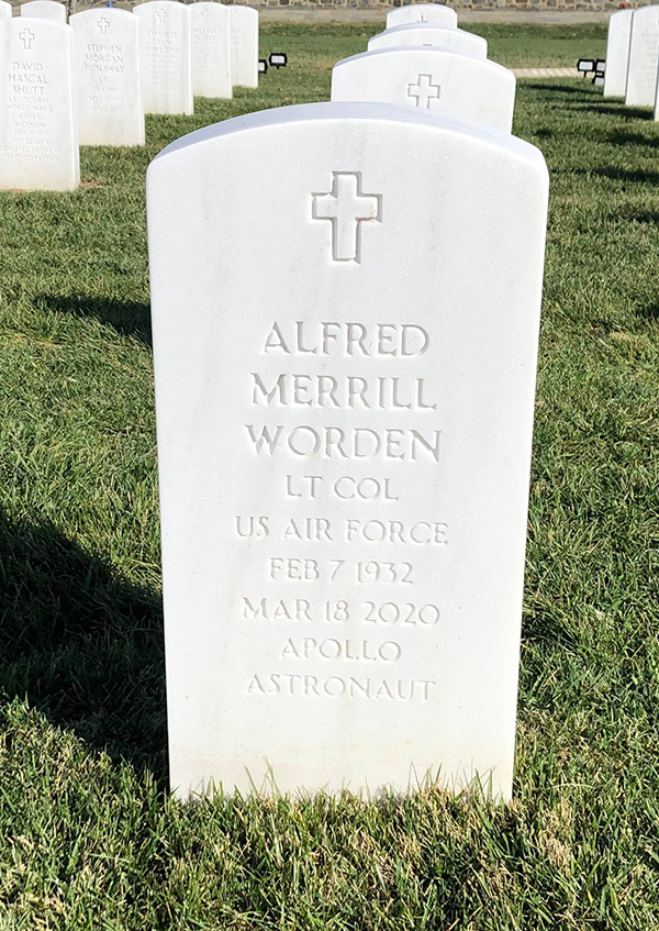 Al Worden headstone, front