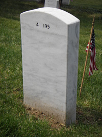 Bassett headstone, back