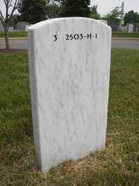 Williams headstone back
